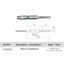 TERMINAL INOXIDABLE IamDESIGN/GONZATO PARA CABLE Ø5mm MACHO A DERECHAS ref. ETSM3000