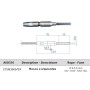 TERMINAL INOXIDABLE IamDESIGN/GONZATO PARA CABLE Ø5mm MACHO A IZQUIERDAS ref. ETSM3000/SX
