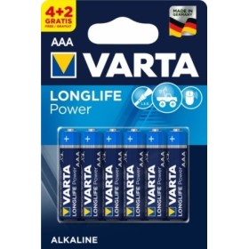PILA ALKALINA 1.5V LR3-AAA VARTA LONGLIFE POWER (BLISTER 4)
