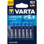 PILA ALKALINA 1.5V LR3-AAA VARTA LONGLIFE POWER (BLISTER 4)