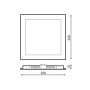Downlight LED Cuadrado 220x220x13mm 20W 6000K