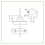 PLACA DE AMARRE INOX OVAL CON ANILLA DE 80x26mm ref. 24073