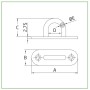 PLACA DE AMARRE INOX OVAL DE 80x26mm ref. 24070 UE10