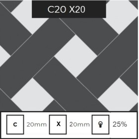 CHAPA PERFORADA DIAGONAL TRENZADA CUADRADO DE 20X20 MMS ESPESOR 1,5 MM DE 2000X1000