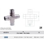 UNIÓN DE CRUCETA EN ACERO INOXIDABLE PARA TUBO DE Ø42,4mm  ref. E2045