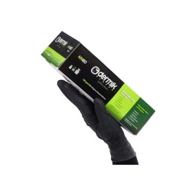 GUANTE NITRILO NEGRO SIN POLVO DE 6gr/0,24mm DERMIK NN60 (CAJA 100 UNIDADES) TALLA L