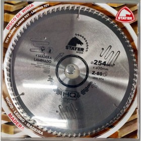 DISCO DE WIDIA PARA MADERA STAYER TCG HQ Ø254x30mm Z:80 ref. 2.486