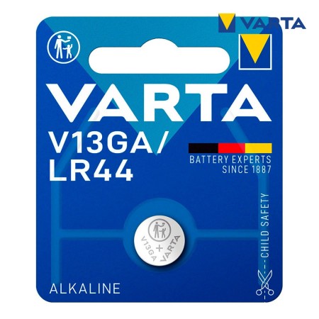 PILA BOTON ALCALINA 1,5V VARTA LR44/V13GA