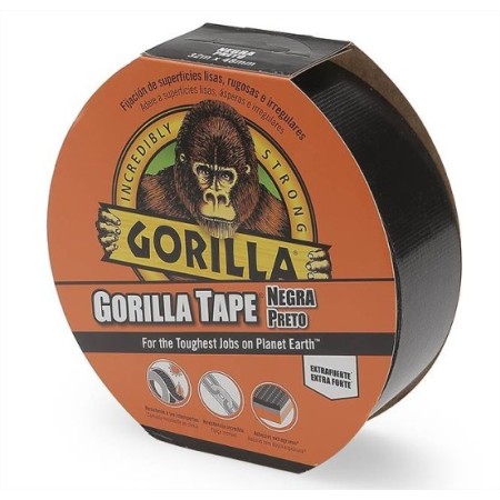 CINTA AMERICANA REFORZADA GORILLA DE 32mX48mm DE COLOR NEGRO.