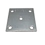 PLACA DE ANCLAJE DE 150X150X5 CON 5 TALADROS DECAPADA