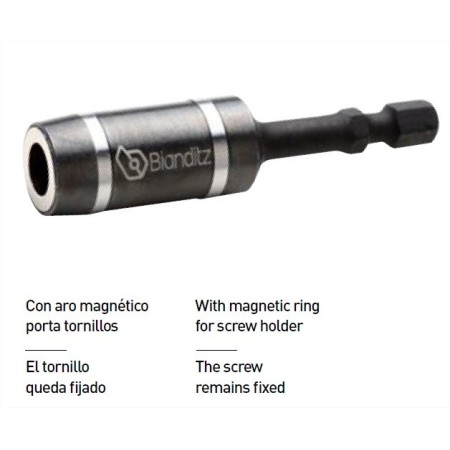 PORTA PUNTAS DE IMPACTO MAGNÉTICO BIANDITZ Ø16x75mm ref. 238939