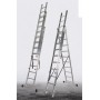 ESCALERA DE ALUMINIO FERRAL DE 3 TRAMOS DE 3m CONVERTIBLE 3x14 PELDAÑOS