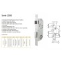 CERRADURA EMBUTIR TESA 2030/60/HL CON RESBALON Y PALETON