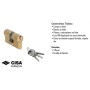 BOMBILLO CISA LEVA CORTA 30+30 LATÓN SERIE LOCKING LINE