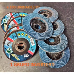 DISCO STAYER LÁMINAS PRO-CER Ø115 gr. 40 (100uds) + INVERTER STAYER MINIPRO 100