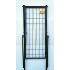 PUERTA METÁLICA PARA CERRAMIENTO MODELO 2022 DE 0,80 X 2 M. LACADA EN VERDE.APERTURA A DERECHAS