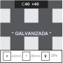 CHAPA PERFORADA AGUJERO CUADRADO DE 40X40MM, CALLE DE 40MM, ESPESOR 1,5MM DE 3000 X 1500 *GALVANIZ