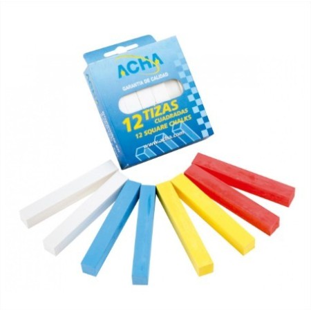 TIZAS BLANCAS DE YESO ACHA EN PAQUETE DE 12 UDS ref. 45050D