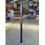 POSTE NEGRO DE 60X40 PARA VALLA PLEGADA DE 1M, CON PLACA DE ANCLAJE PARA ATORNILLAR