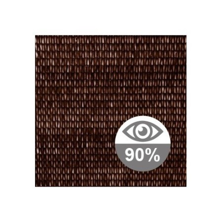 MALLA DE OCULTACIÓN 90% MARRÓN ROMBULL ROLLO DE 2x50m
