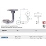 SOPORTE INOXIDABLE  PARA UN SEGUNDO PASAMANOS PARA TUBO Ø42,4mm ARTICULADO ref. E4584/424