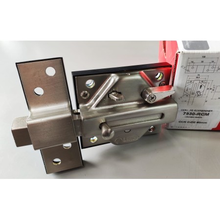 CERROJO LINCE ALTA SEGURIDAD 7930R-CM CROMO MATE CON BOMBILLO DE 60mm