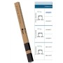 KIT ROANDI COLGADEROS + CARRIL DE 2m PARA PUERTAS DE CRISTAL ref. 2RG40FT