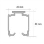 CARRIL DUCASSE DE ALUMINIO U21 DE 4m PARA COLGADERO DN80CF