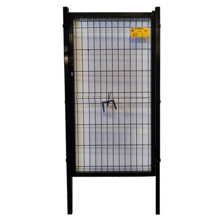 PUERTA METÁLICA PARA CERRAMIENTO DE VALLA PLEGADA 0,80 X1,5 METROS LACADA NEGRO