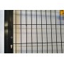PUERTA METÁLICA PARA CERRAMIENTO DE VALLA PLEGADA 0,80 X1,5 METRO LACADA NEGRO CON PLACAS DE ANCLAJE