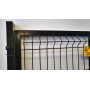 PUERTA METÁLICA PARA CERRAMIENTO DE VALLA PLEGADA 0,80 X1,5 METRO LACADA NEGRO CON PLACAS DE ANCLAJE