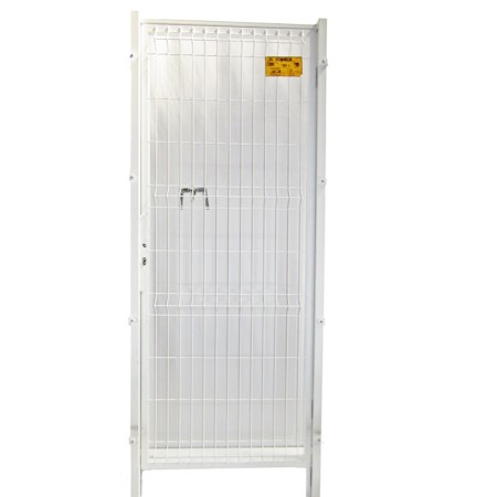 PUERTA METÁLICA PARA CERRAMIENTO DE VALLA PLEGADA 0,80 X 2 METROS LACADA BLANCO