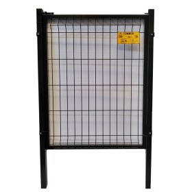 PUERTA METÁLICA PARA CERRAMIENTO DE VALLA PLEGADA 0,80 X 1 METRO EN NEGRO