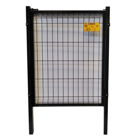 PUERTA METÁLICA PARA CERRAMIENTO DE VALLA PLEGADA 0,80 X 1 METRO EN NEGRO