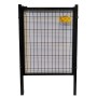 PUERTA METÁLICA PARA CERRAMIENTO DE VALLA PLEGADA 0,80 X 1 METRO EN NEGRO