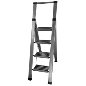 ESCALERA ALUMINIO DOMÉSTICA RUBIK EXTRAPLANA DE 4 PELDAÑOS