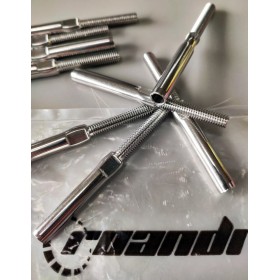 TERMINAL INOXIDABLE ROANDI PARA PRENSAR CABLE Ø5mm ROSCA M-6/IZQUIERDAS