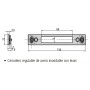CERRADERO CVL REGULABLE ALTO/BAJO PARA CERRADURA SOFT ref.CE296S/6LR