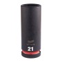LLAVE VASO IMPACTO MILWAUKEE LARGA 1/2" 21mm ref. 4932480339