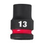 LLAVE VASO IMPACTO MILWAUKEE CORTA 1/2" 13mm ref. 4932480307