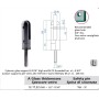 PINZA DE SUELO PARA CRISTAL CON VARILLA PARA RECIBIR ref. E2000100