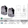 PINZA HUECA REDONDEADA PARA TUBO DE 42.4MM.Y SUJECCION DE VIDRIO EN ACERO INOXIDABLE