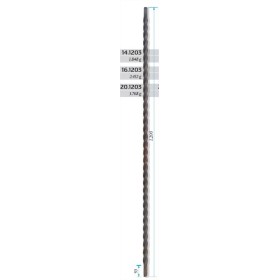 BARROTE CUADRADO 14x14x1200mm TODO RIZO