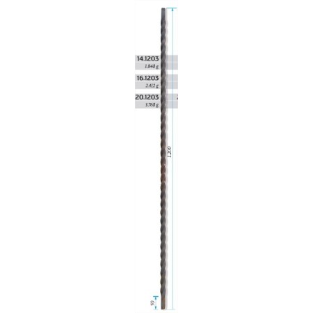 BARROTE CUADRADO 14x14x1200mm TODO RIZO