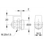 CERRADURA DE BUZON IFAM C111B LENGÜETA EN "L" ref. 000254