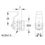 CERRADURA DE BUZON IFAM C111C LENGÜETA EN "Z" ref. 000255