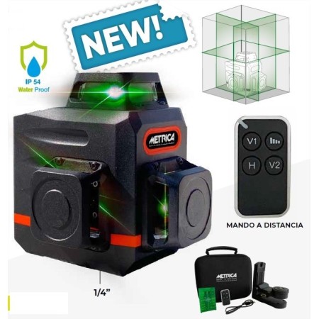 NIVEL LÁSER 60m METRICA 3D MINI LÁSER VERDE ref. 60845