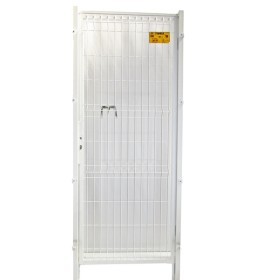 PUERTA METÁLICA PARA CERRAMIENTO DE VALLA PLEGADA 1 X 2 METROS LACADA BLANCO