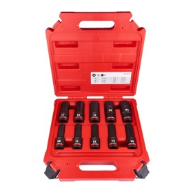 JUEGO DE VASOS DE IMPACTO LARGOS MILWAUKEE SHOCKWAVE DE 1/2" ref. 4932480457