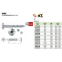 TORNILLO INVIOLABLE 7x50 ZINCADO TORX T-40 CAJA 100 UDS